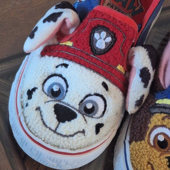 Paw Patrol Characters Toddler Kids Fleece Slip-On Sneakers size 7 shoes - Picture 3 of 10